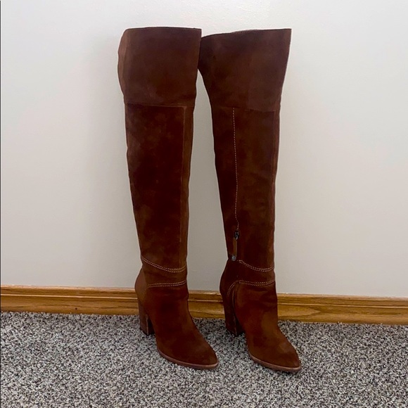 ✨ Dolce Vita ✨ Brown suede over the knee boots 👢 - Picture 1 of 3